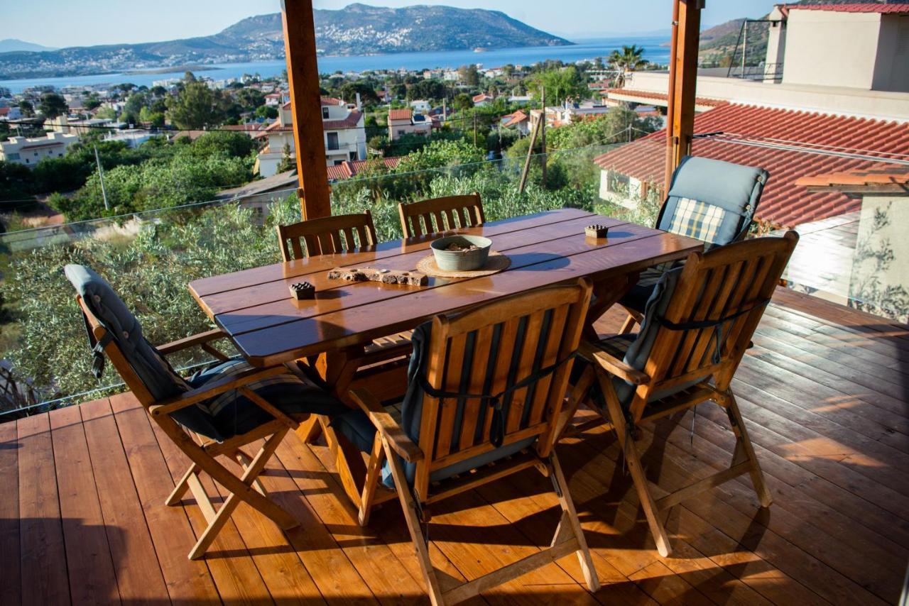 Small House Great View In Porto-Rafti Gulf Porto Rafti Bagian luar foto